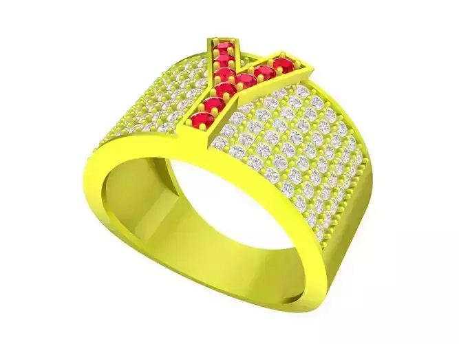 6995 Y letter diamond women ring
