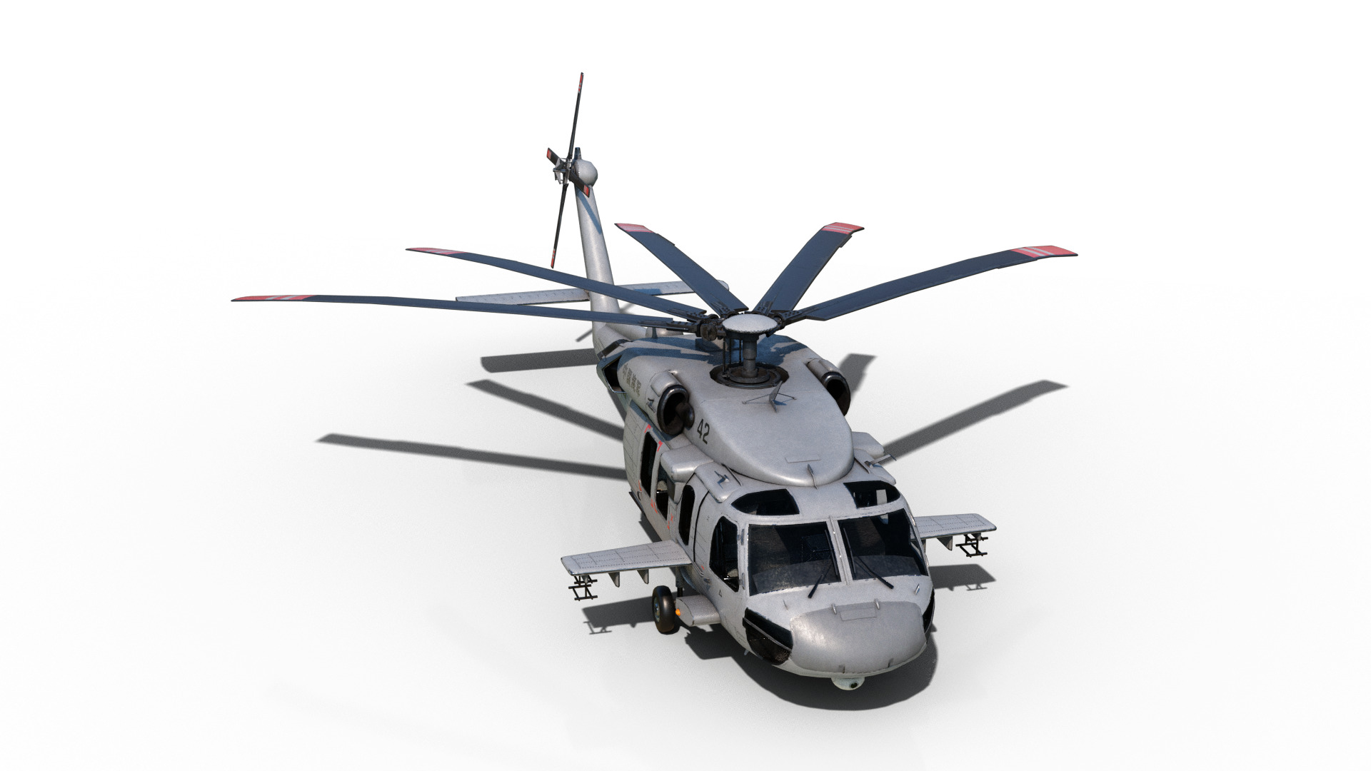 PBR Chinese Z-20 armed helicopter Z20 Low-poly 3D model_21