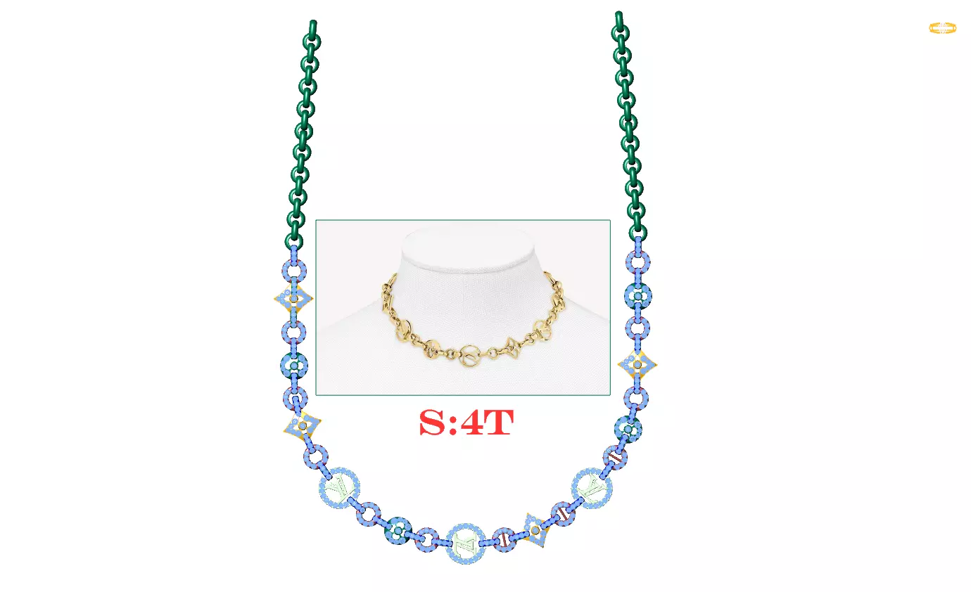 Necklace LV 3D print model