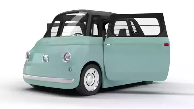 Fiat Topolino 2024 HQ interior  3D model