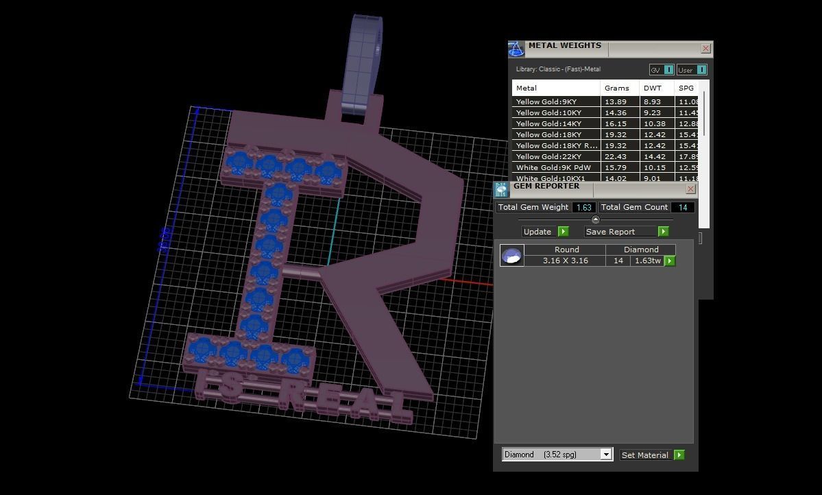 Custom Pendant  3D print model_3