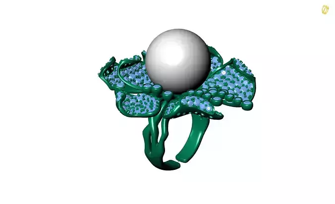 Rings Flower 3D print model