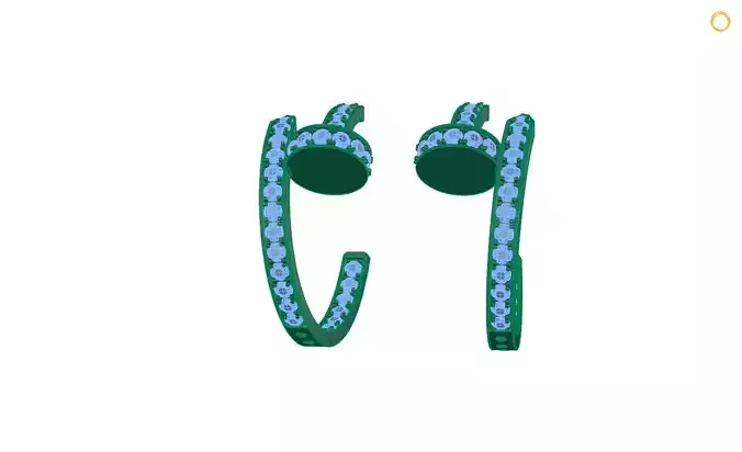 Earrings Nails01 3D print model