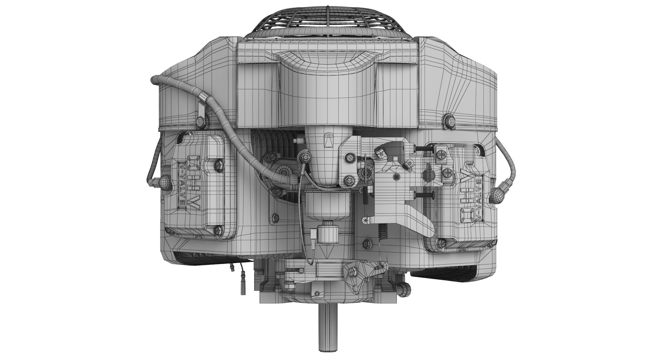 Kawasaki FR730V Four-Stroke Engine 3D model_17