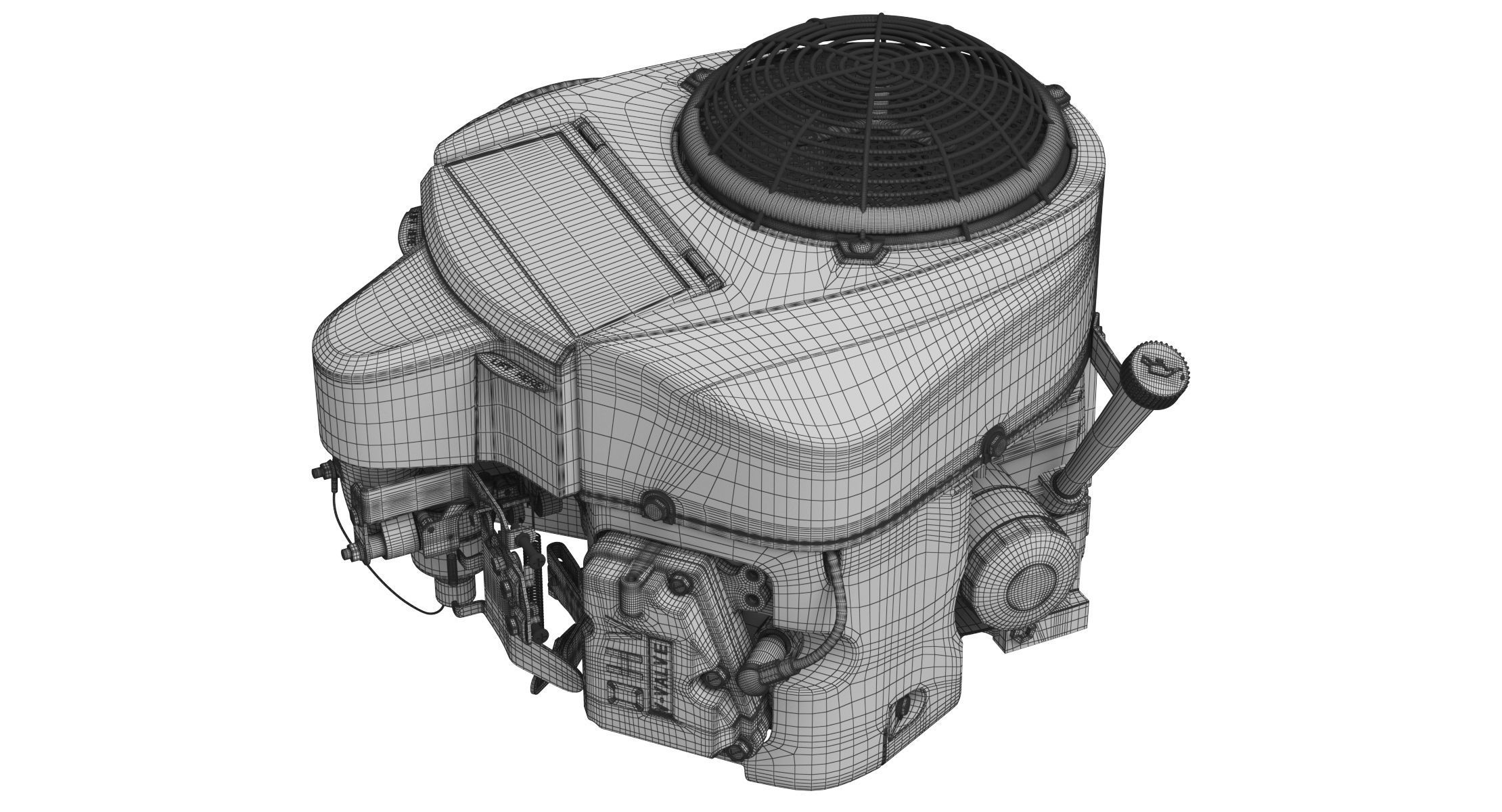 Kawasaki FR730V Four-Stroke Engine 3D model_14