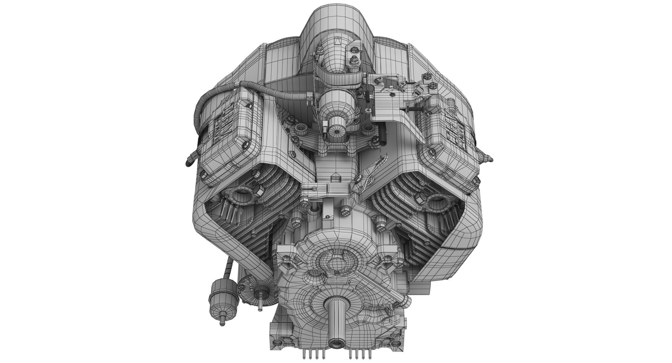 Kawasaki FR730V Four-Stroke Engine 3D model_19