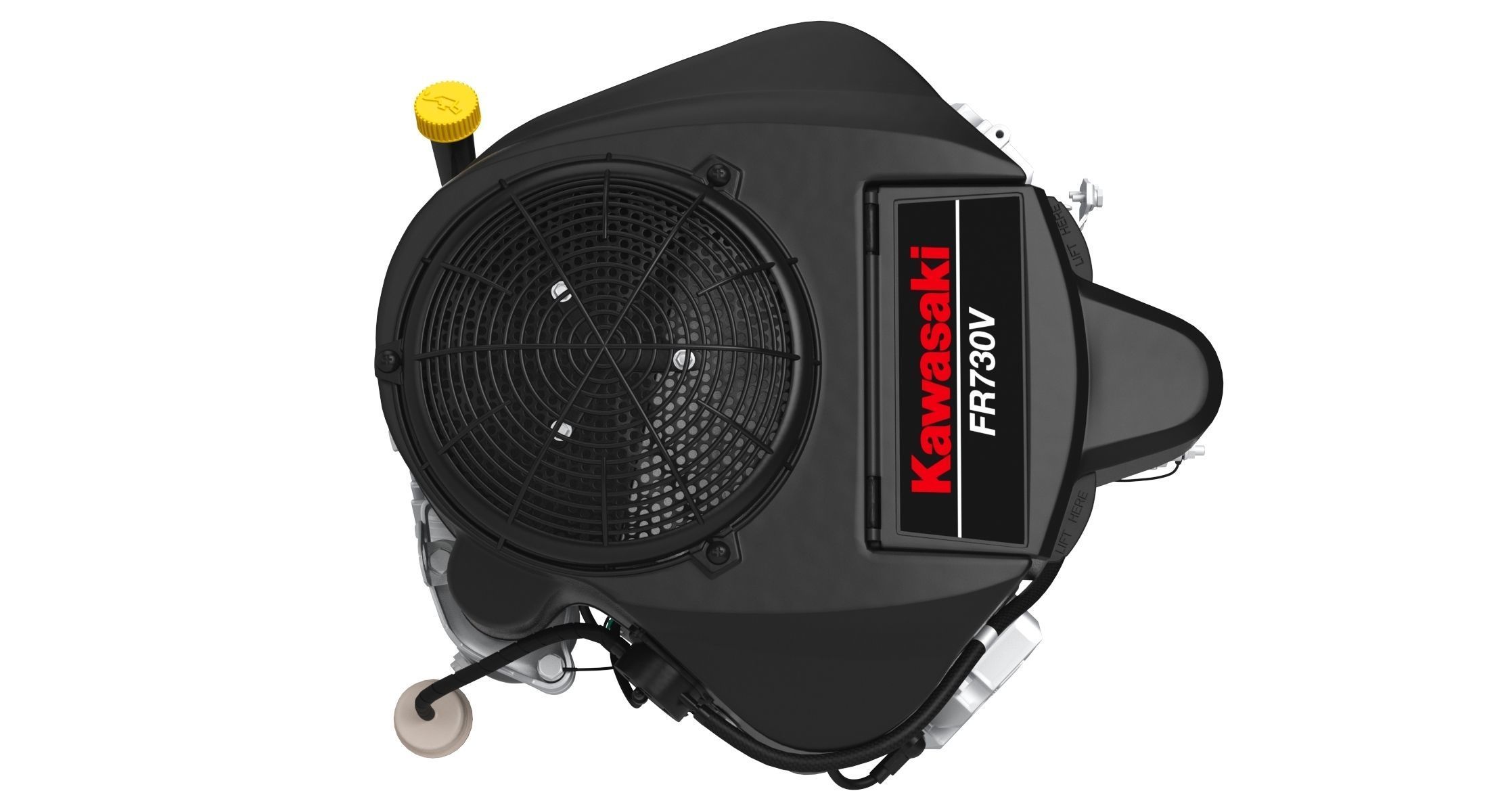 Kawasaki FR730V Four-Stroke Engine 3D model_12