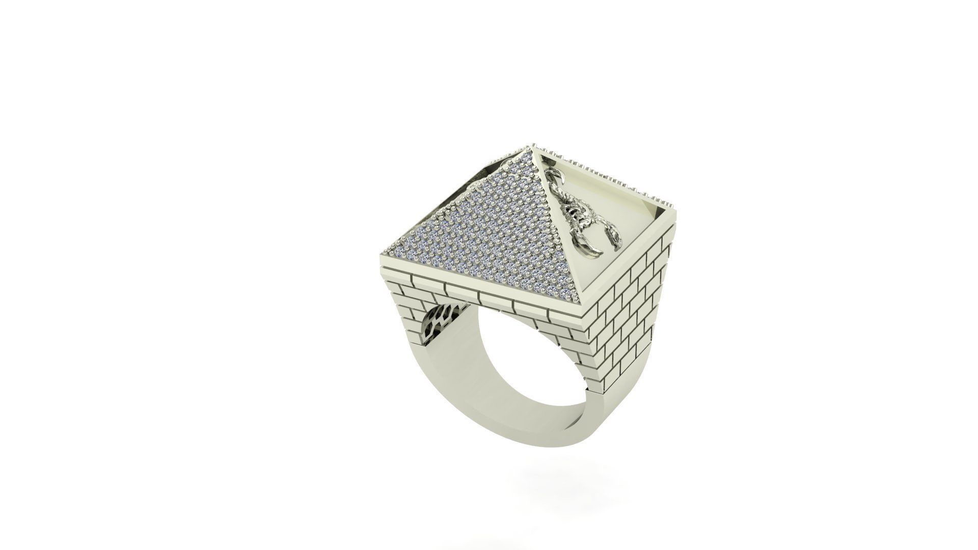 Pyramid Custom Ring 3D print model_1