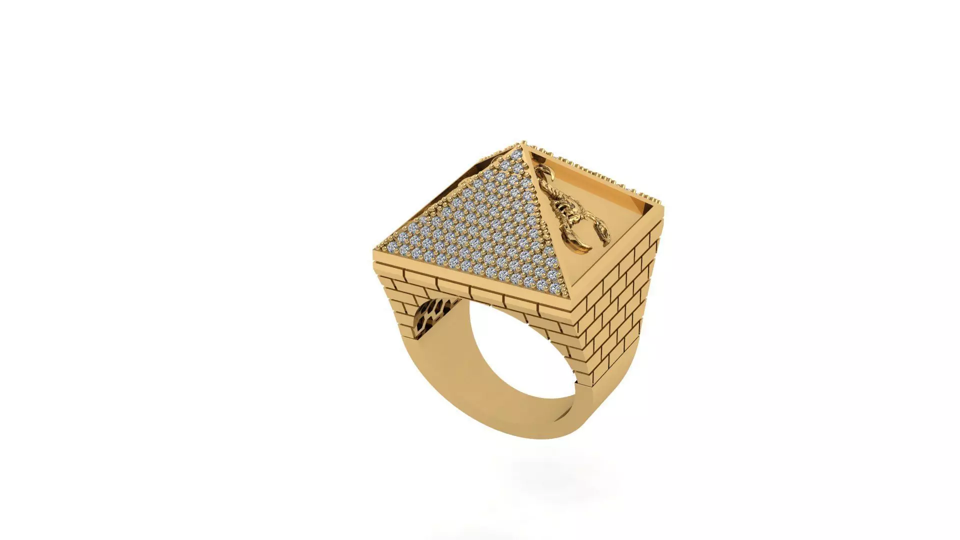 Pyramid Custom Ring 3D print model_0