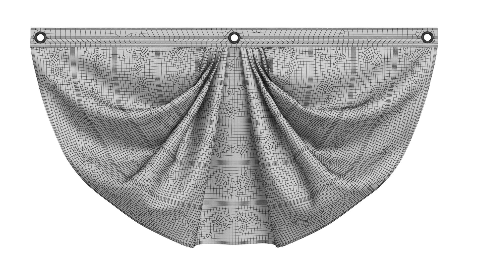 American Flag Bunting Banner Set 3D model_20