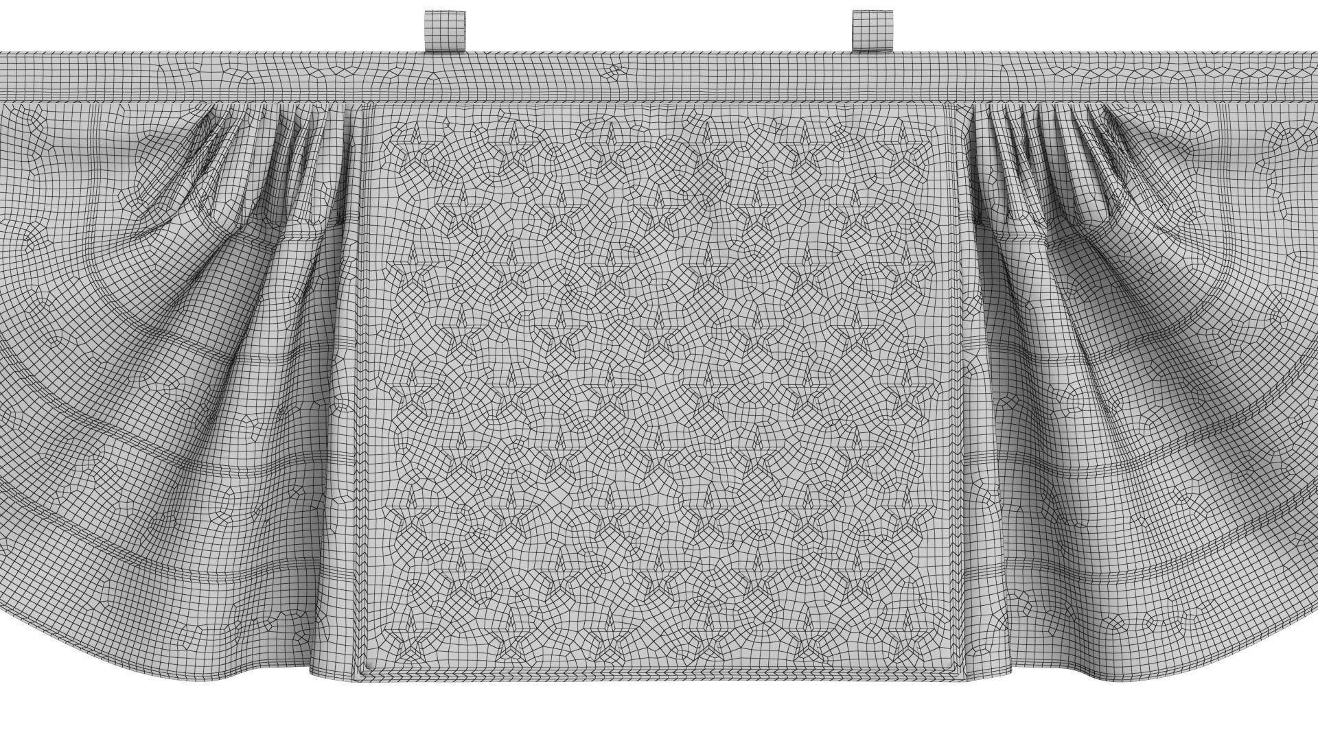 American Flag Bunting Banner Set 3D model_21