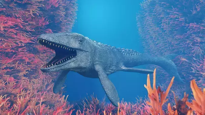 Monster Mosasaurus - Sea Dinosaur Low-poly 3D model