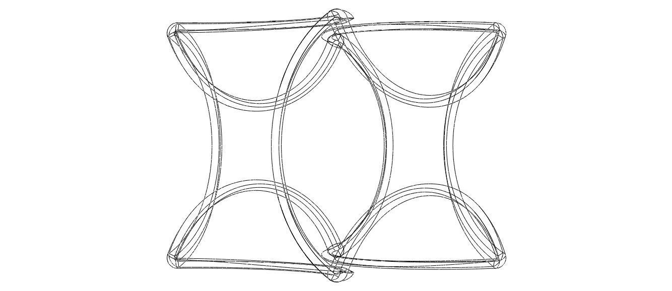Wireframe Shape Geometric Twisted Cube 3D print model_28