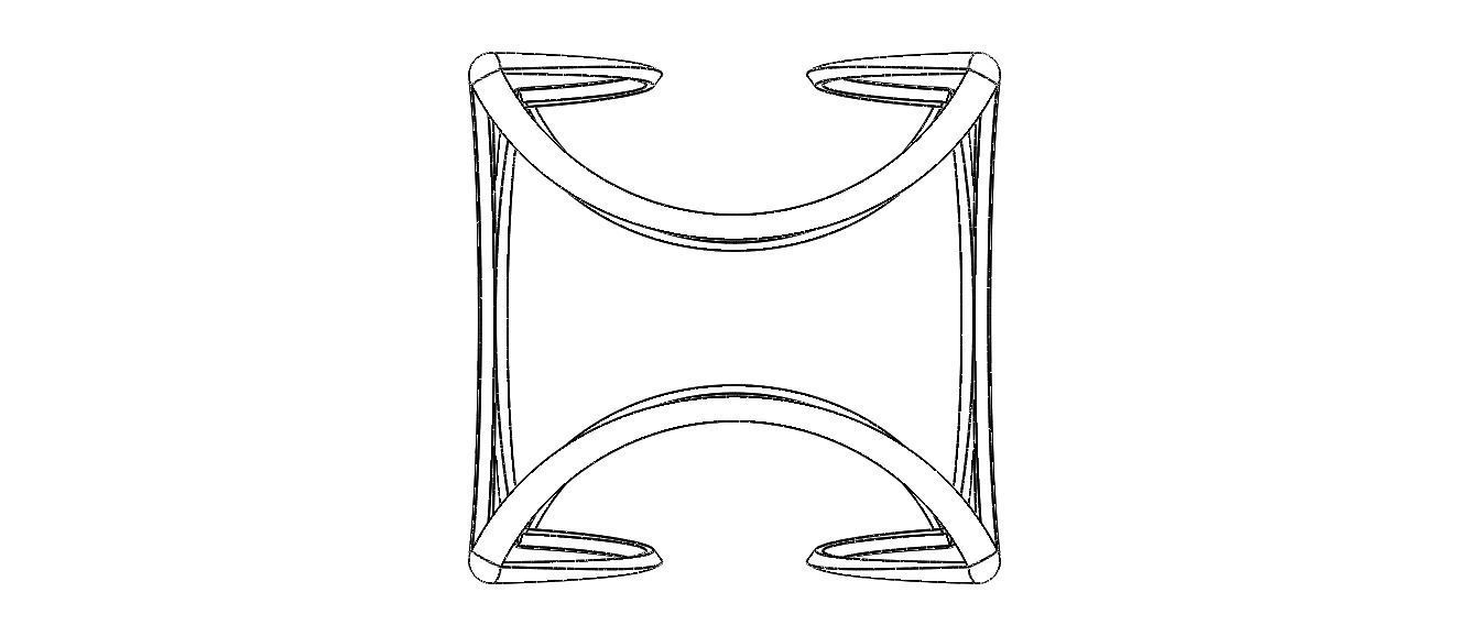 Wireframe Shape Geometric Twisted Cube 3D print model_22