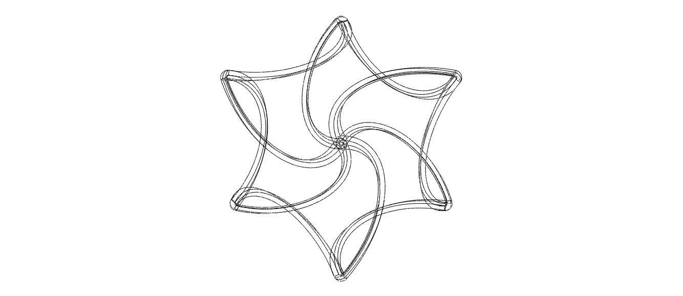 Wireframe Shape Geometric Twisted Cube 3D print model_8