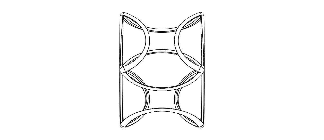 Wireframe Shape Geometric Twisted Cube 3D print model_18