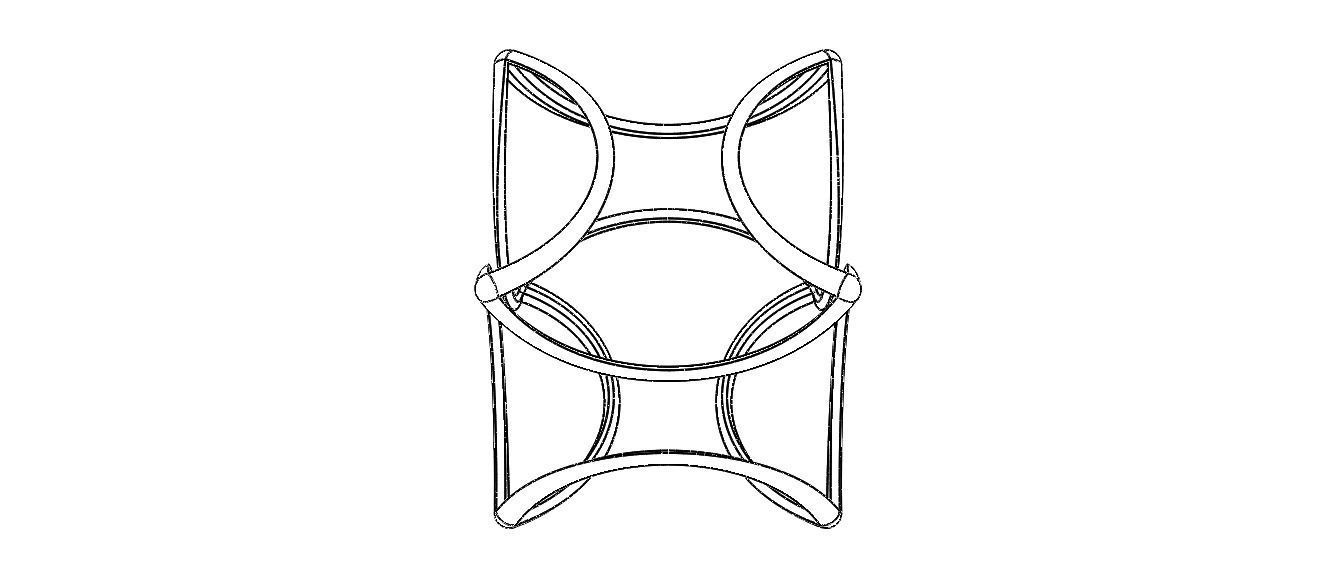 Wireframe Shape Geometric Twisted Cube 3D print model_34