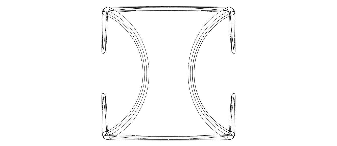 Wireframe Shape Geometric Twisted Cube 3D print model_16