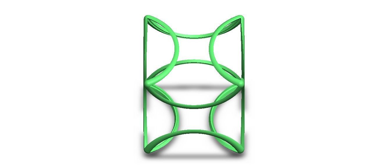 Wireframe Shape Geometric Twisted Cube 3D print model_21