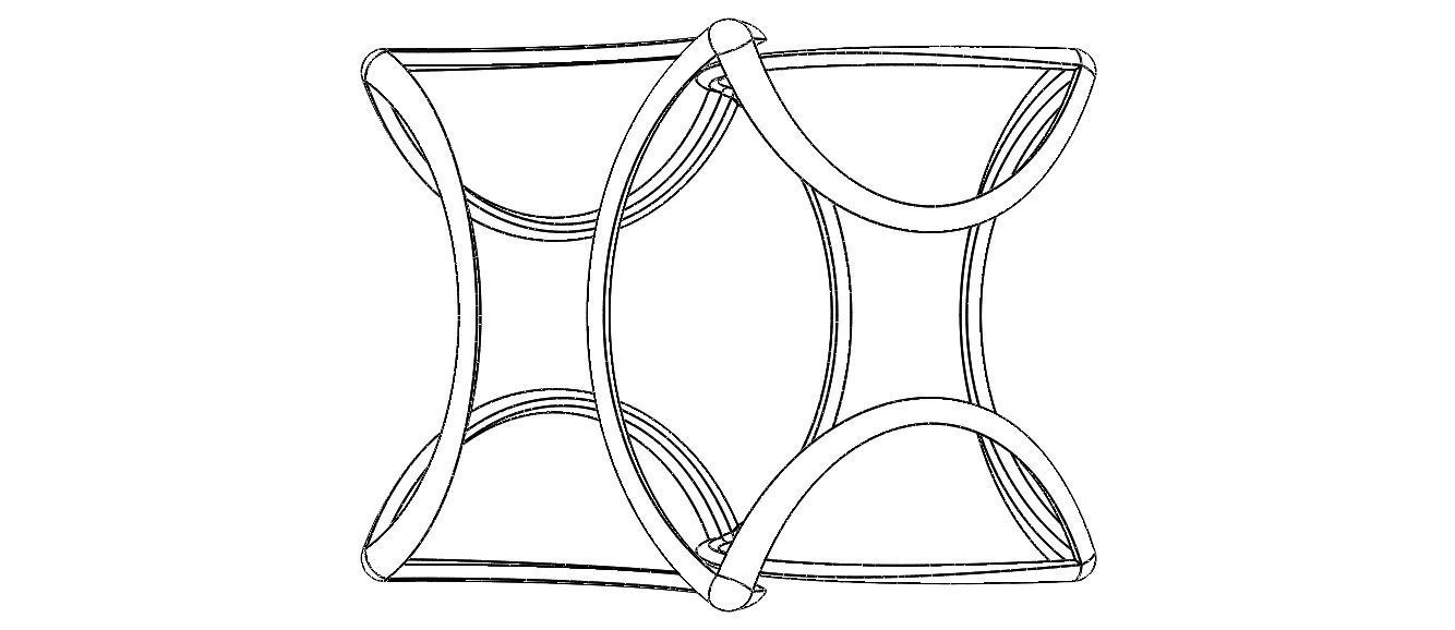 Wireframe Shape Geometric Twisted Cube 3D print model_26