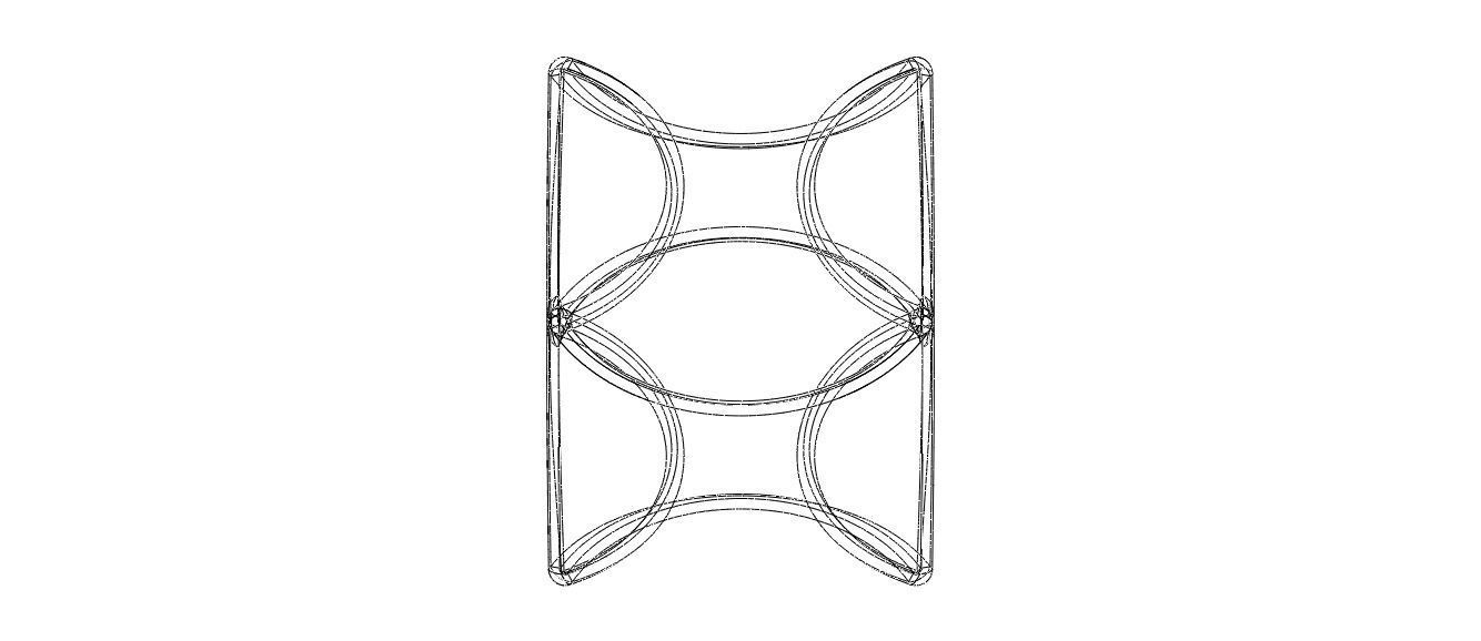 Wireframe Shape Geometric Twisted Cube 3D print model_20