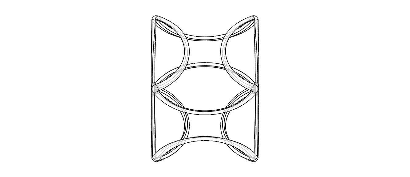 Wireframe Shape Geometric Twisted Cube 3D print model_19