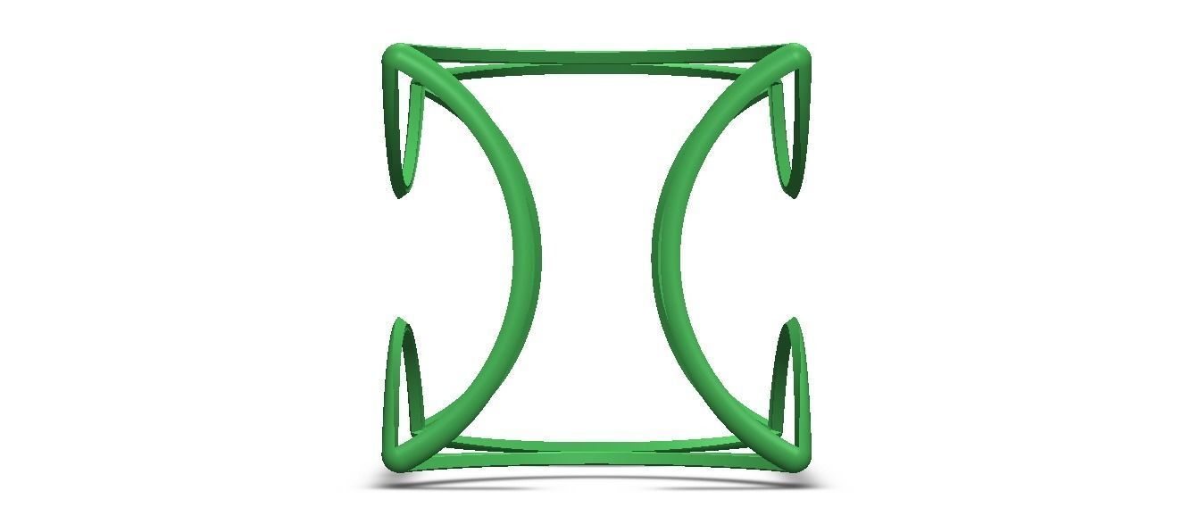 Wireframe Shape Geometric Twisted Cube 3D print model_33