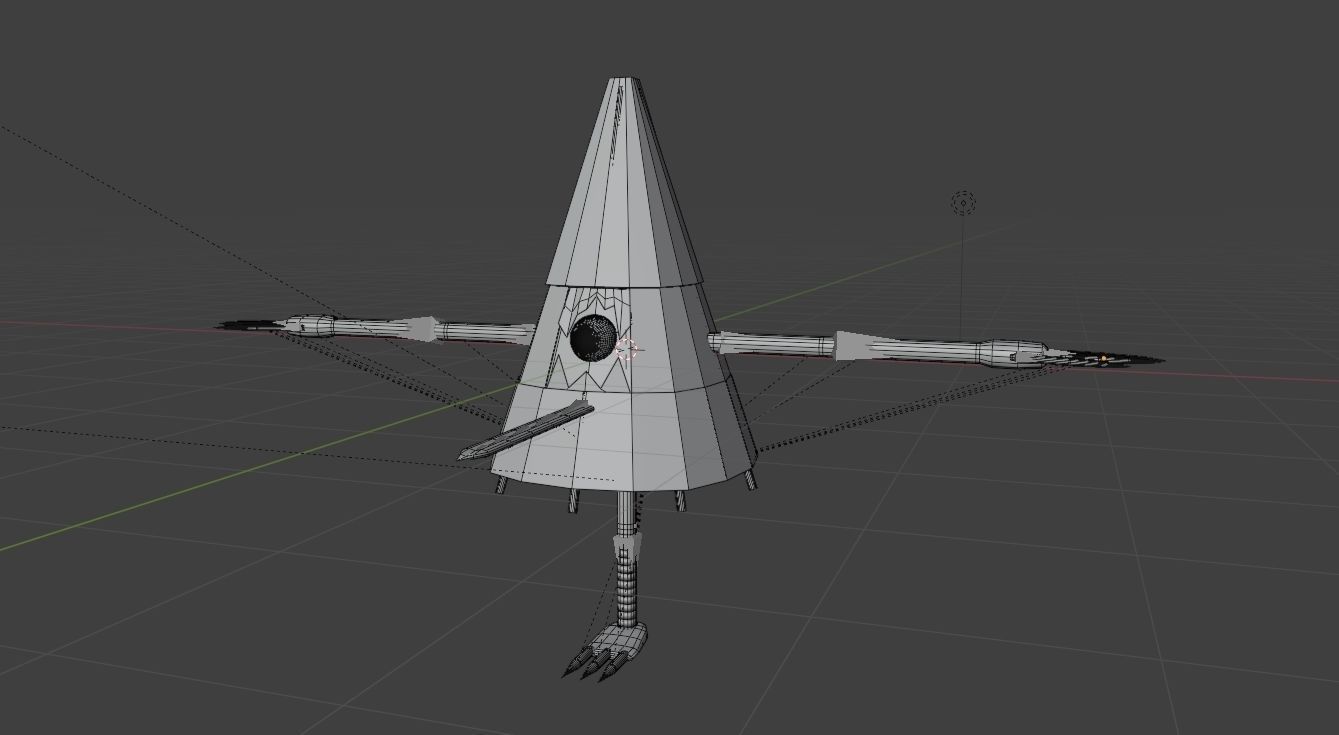Kasa-obake Low-poly 3D model Low-poly 3D model_9