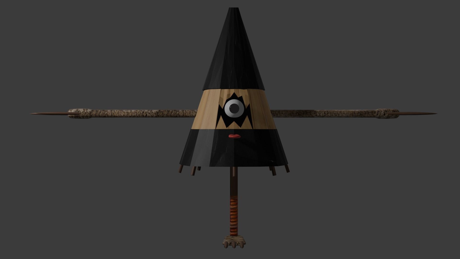 Kasa-obake Low-poly 3D model Low-poly 3D model_4