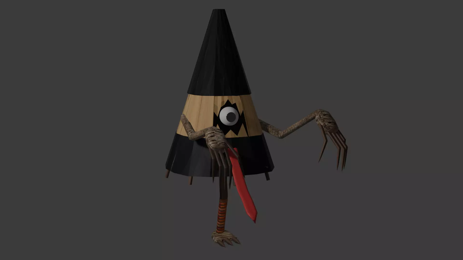 Kasa-obake Low-poly 3D model Low-poly 3D model_0