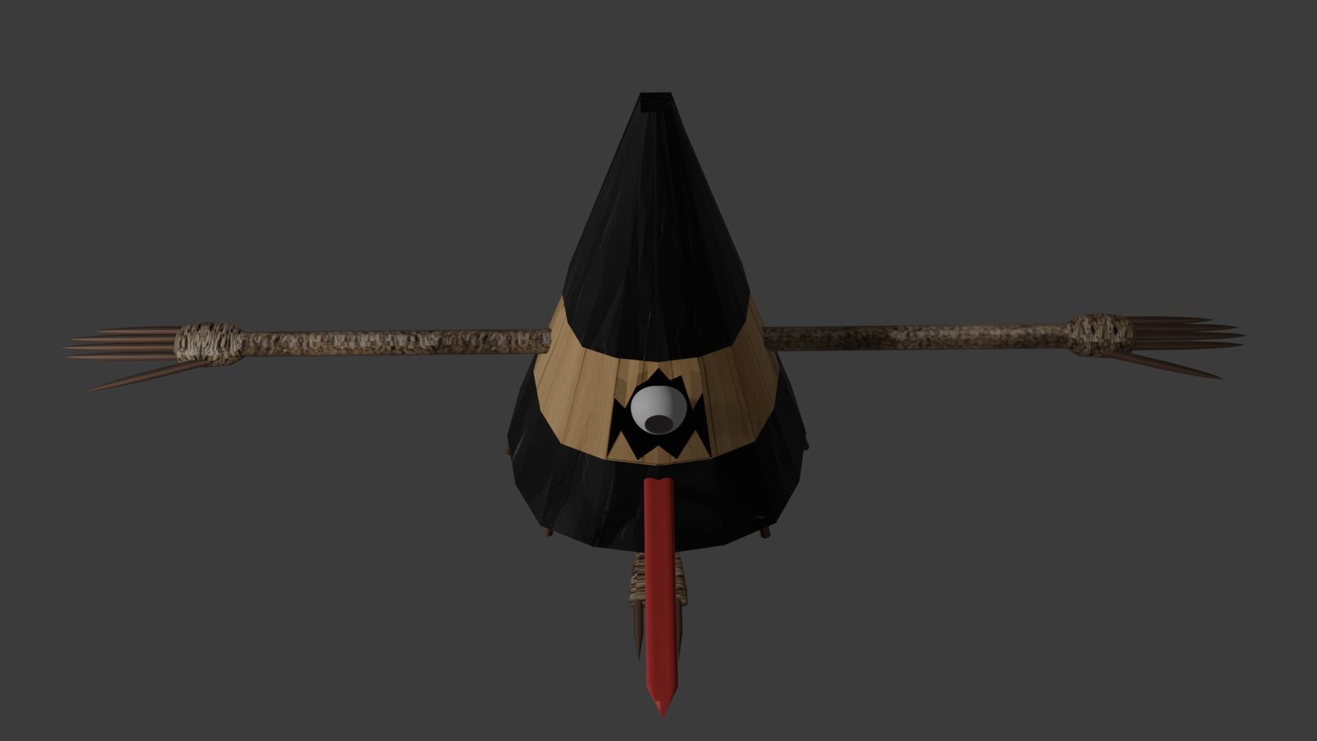 Kasa-obake Low-poly 3D model Low-poly 3D model_7