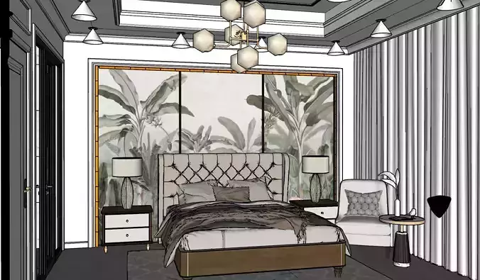 Luxury Bedroom design with comfort mode 