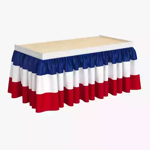 United States Patriotic Table Skirt