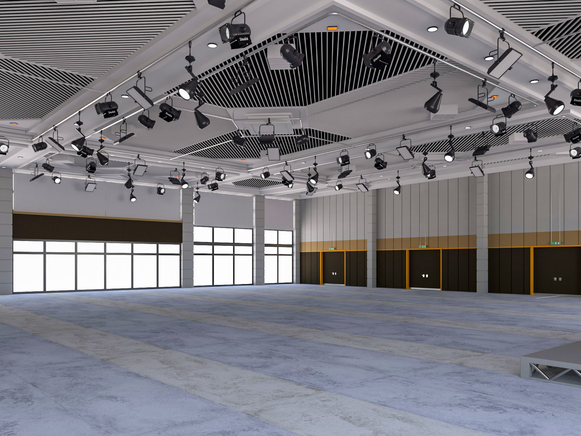 Fair Exhibition Hall 3D model_1