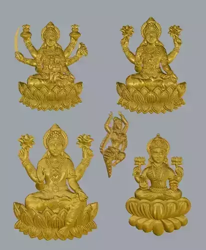 jewelry laxmi murti  3D print model