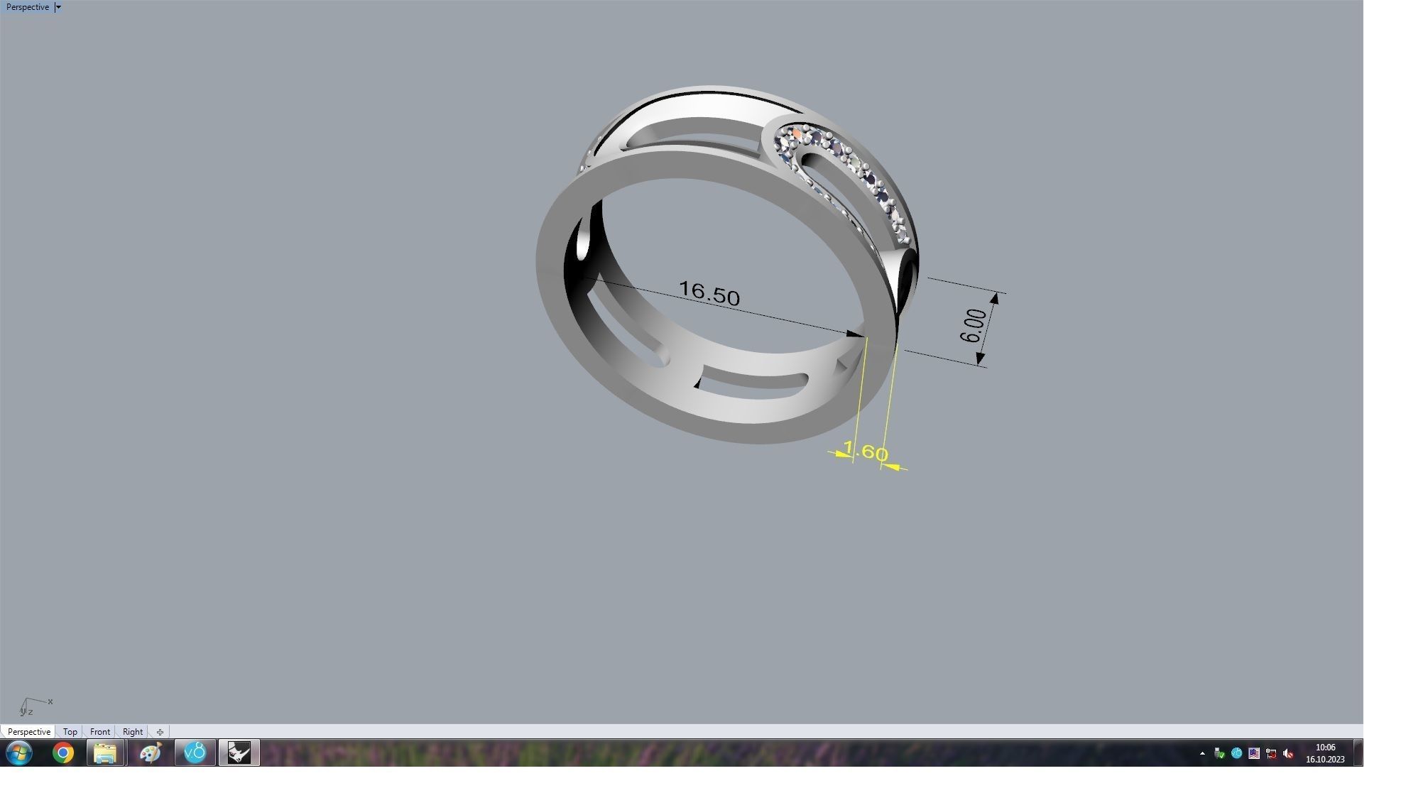 Layered Paved and Enamaled Eternity Ring 3D print model_6