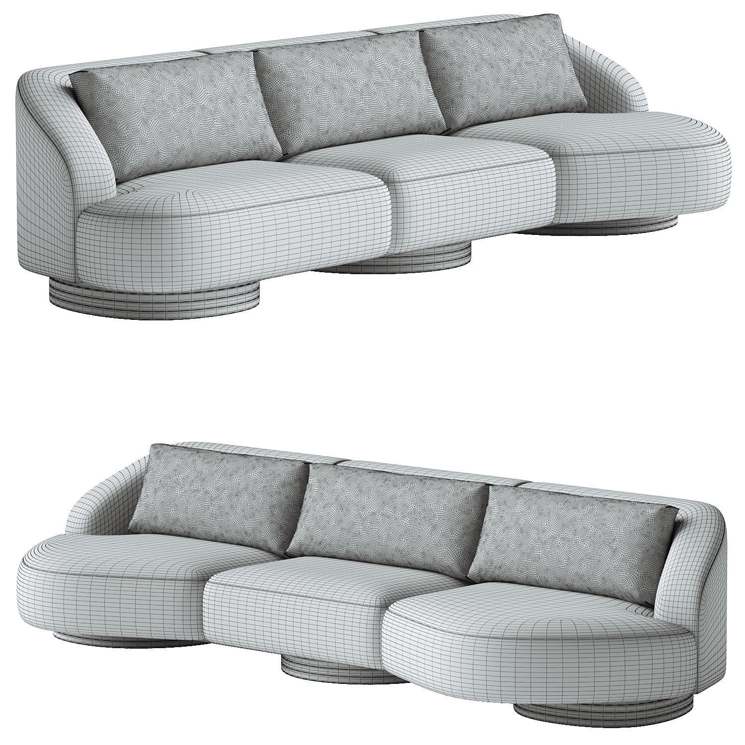 ATHENA 4-SEATER BUTTERFLY SOFA 3D model_2
