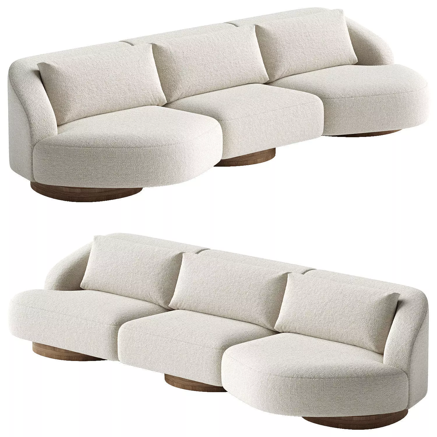ATHENA 4-SEATER BUTTERFLY SOFA 3D model_0