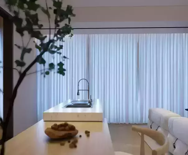 luxury Modern Living room with an open kitchen 