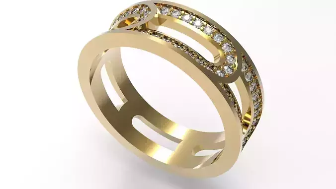 Layered and Paved Eternity Ring