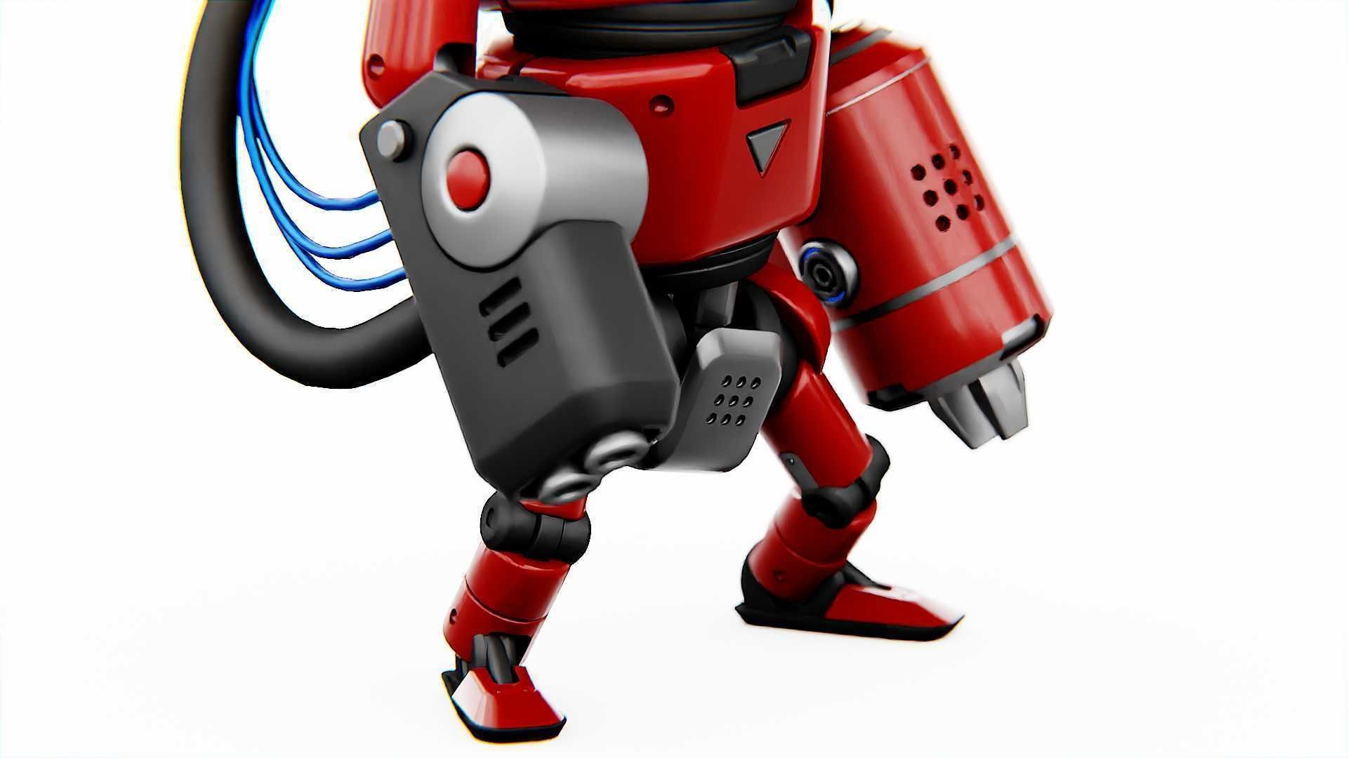 INDUSTRIAL BOT V-2  RIGGED 3D model_16