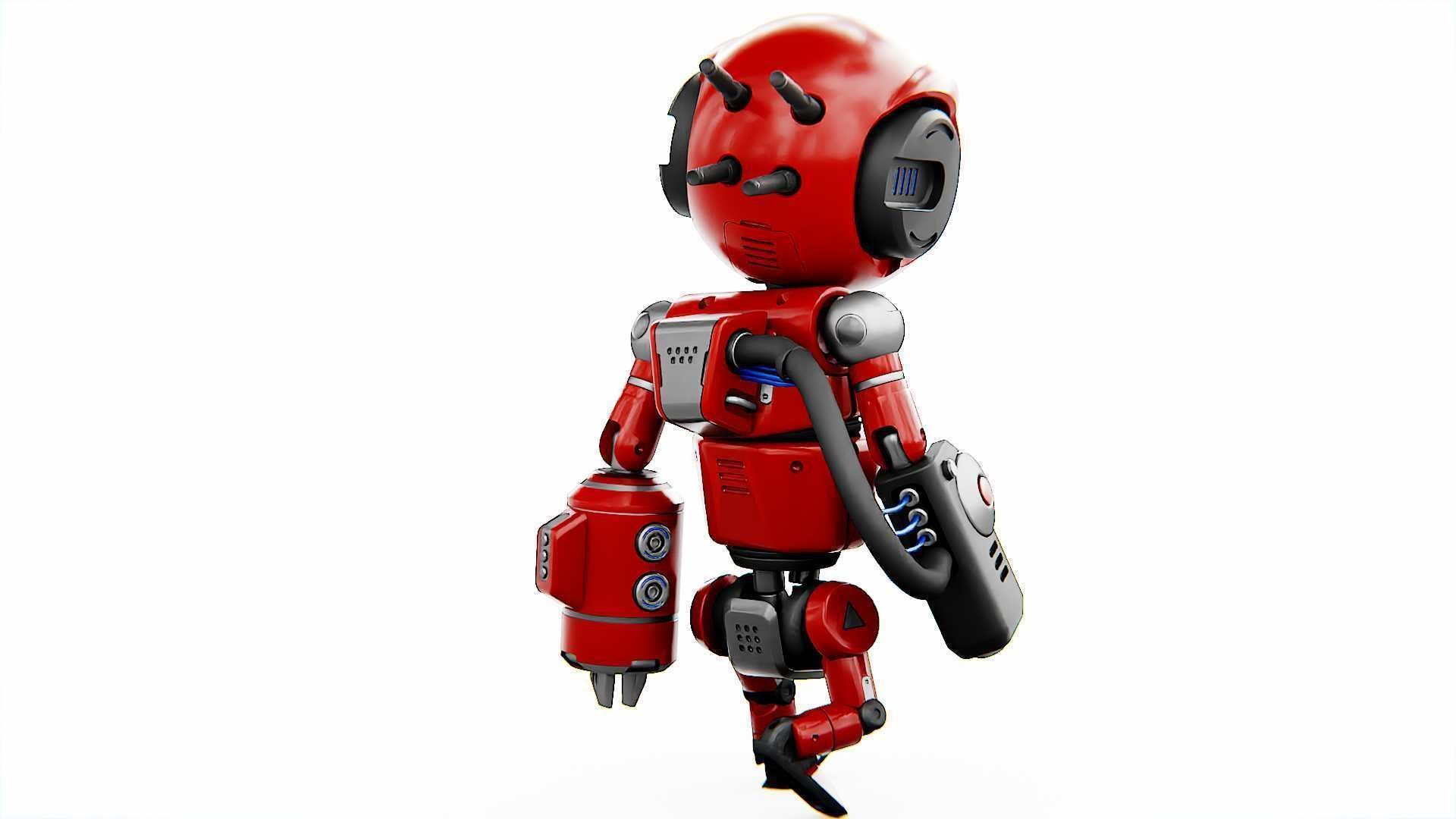 INDUSTRIAL BOT V-2  RIGGED 3D model_23