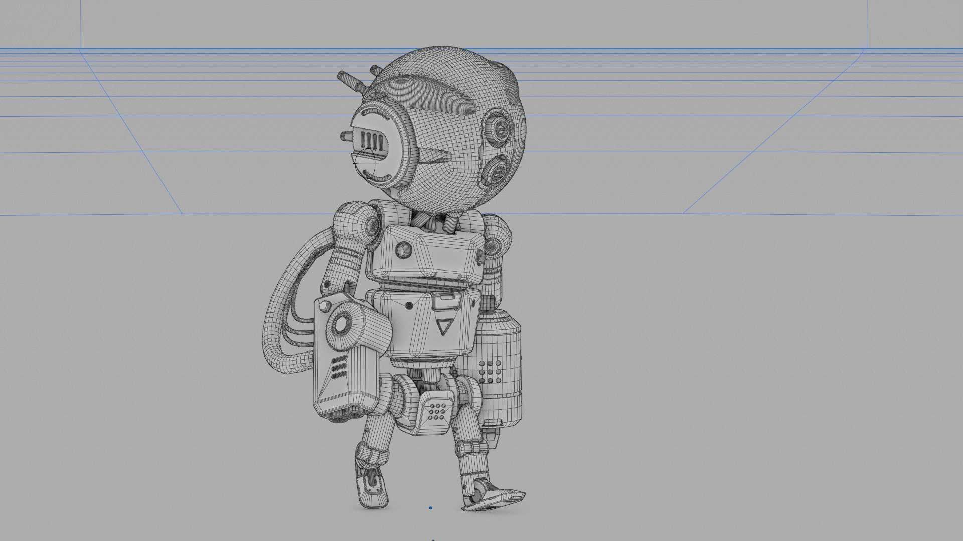 INDUSTRIAL BOT V-2  RIGGED 3D model_37