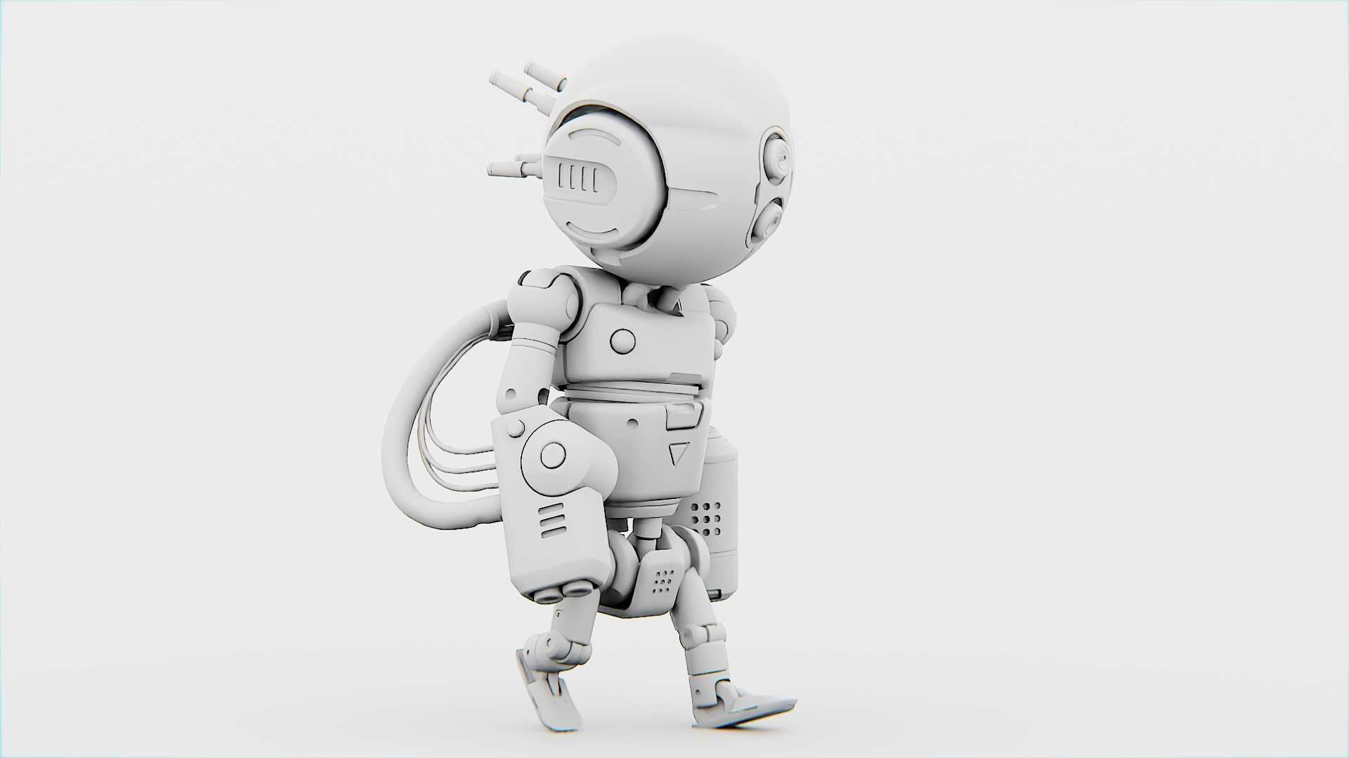 INDUSTRIAL BOT V-2  RIGGED 3D model_32