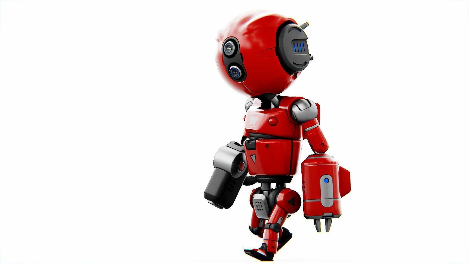 INDUSTRIAL BOT V-2  RIGGED 3D model_20