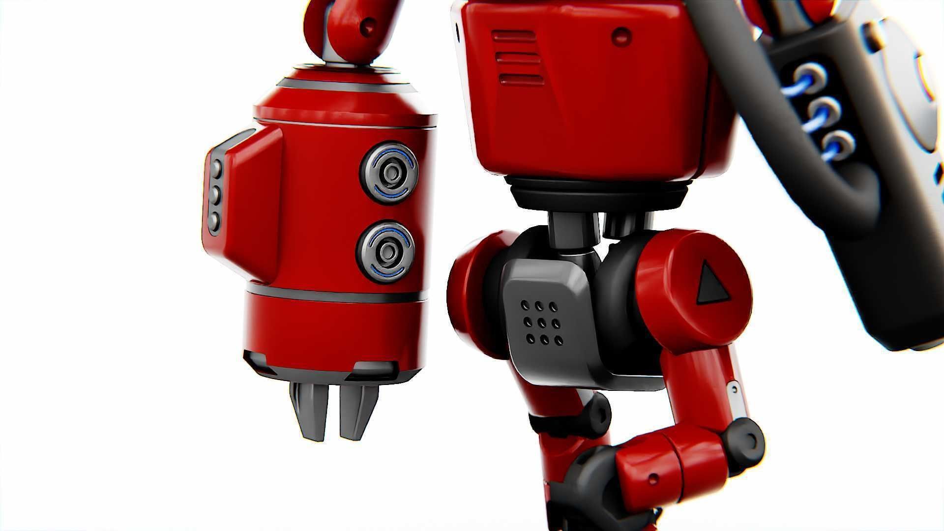 INDUSTRIAL BOT V-2  RIGGED 3D model_25