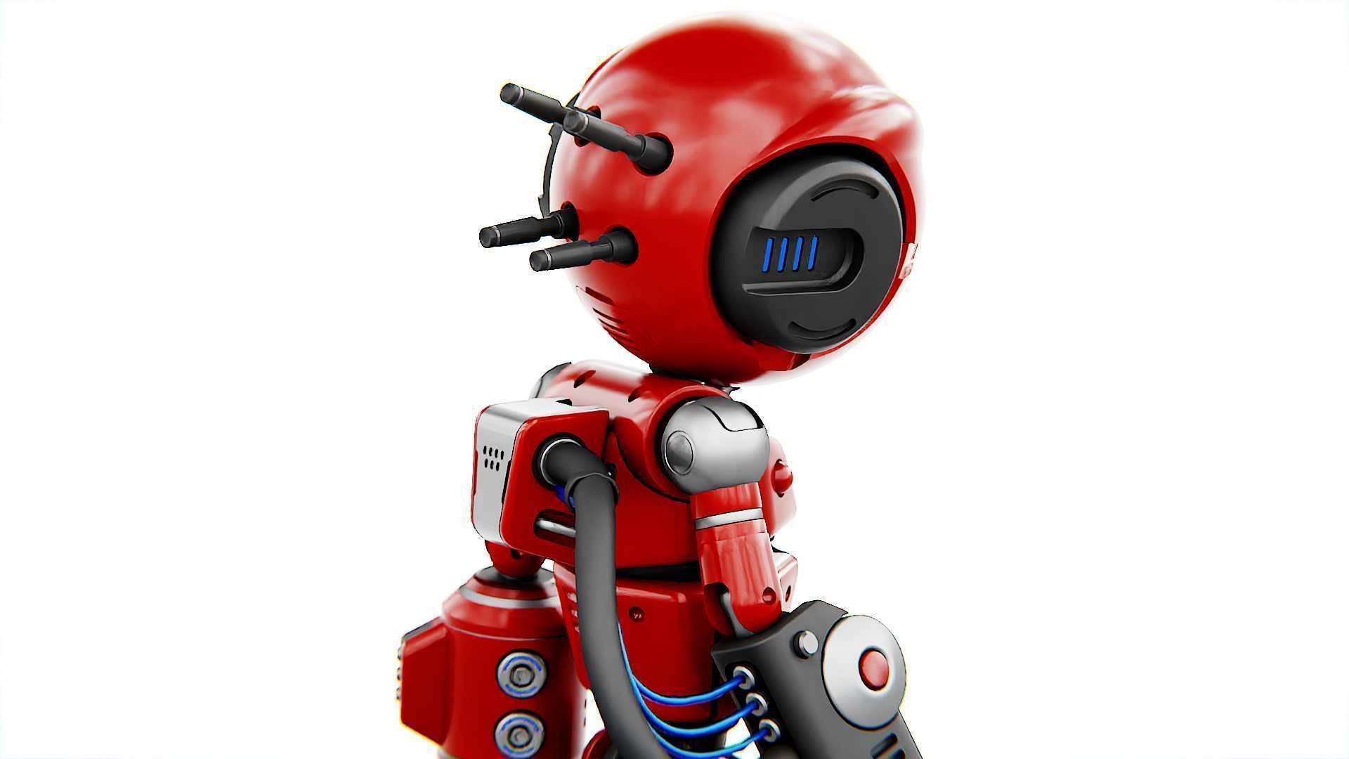 INDUSTRIAL BOT V-2  RIGGED 3D model_29