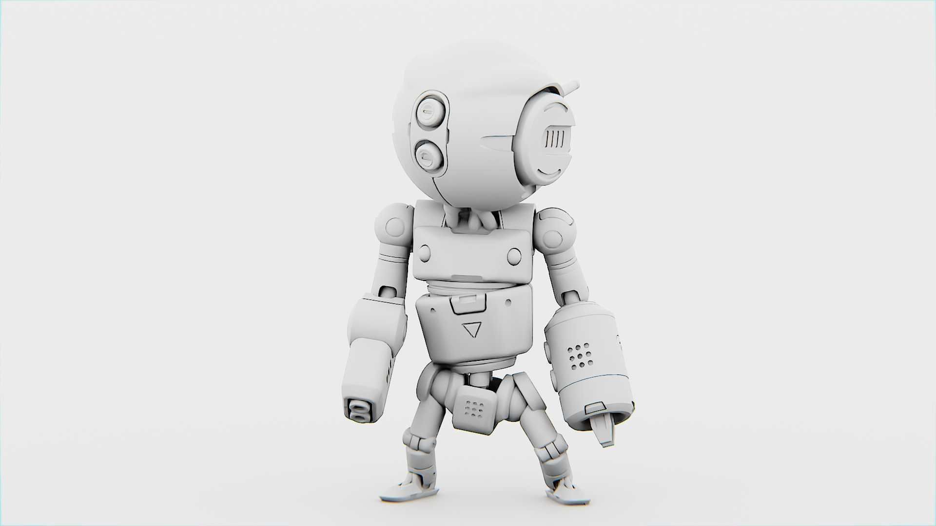 INDUSTRIAL BOT V-2  RIGGED 3D model_33
