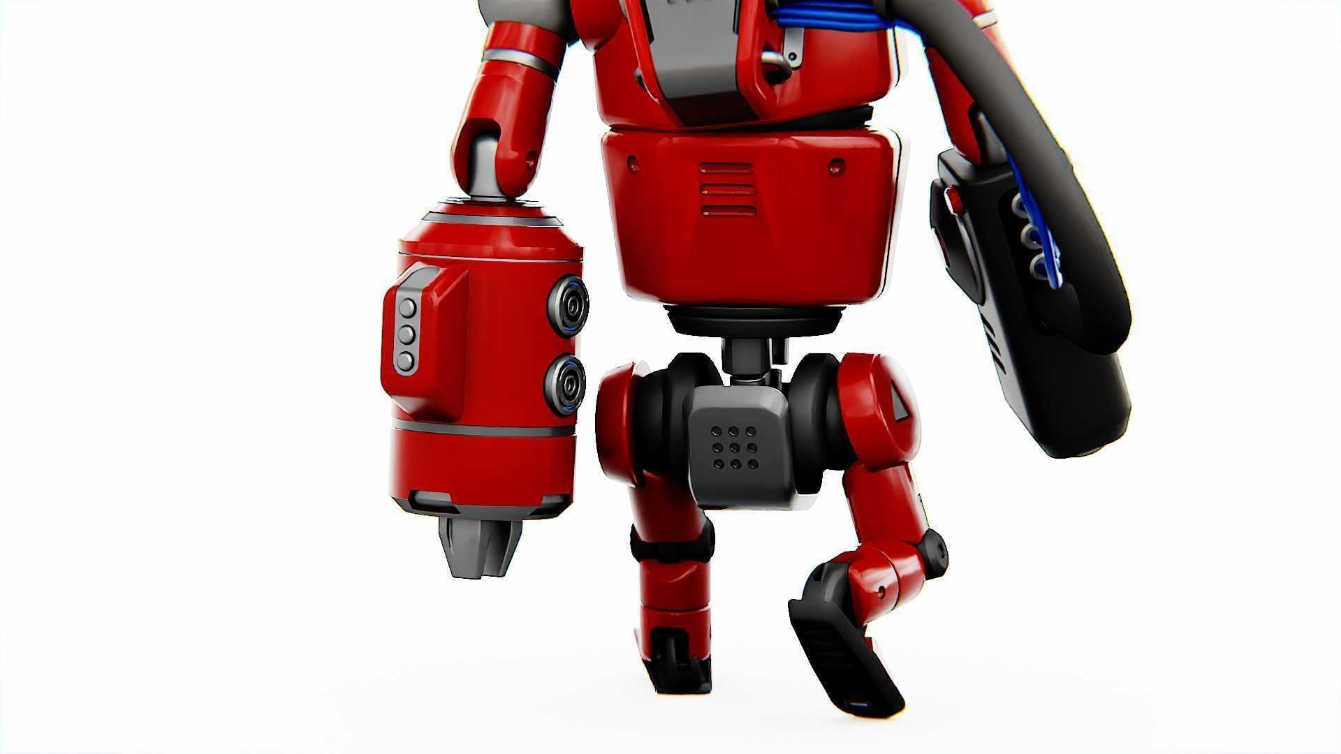 INDUSTRIAL BOT V-2  RIGGED 3D model_26