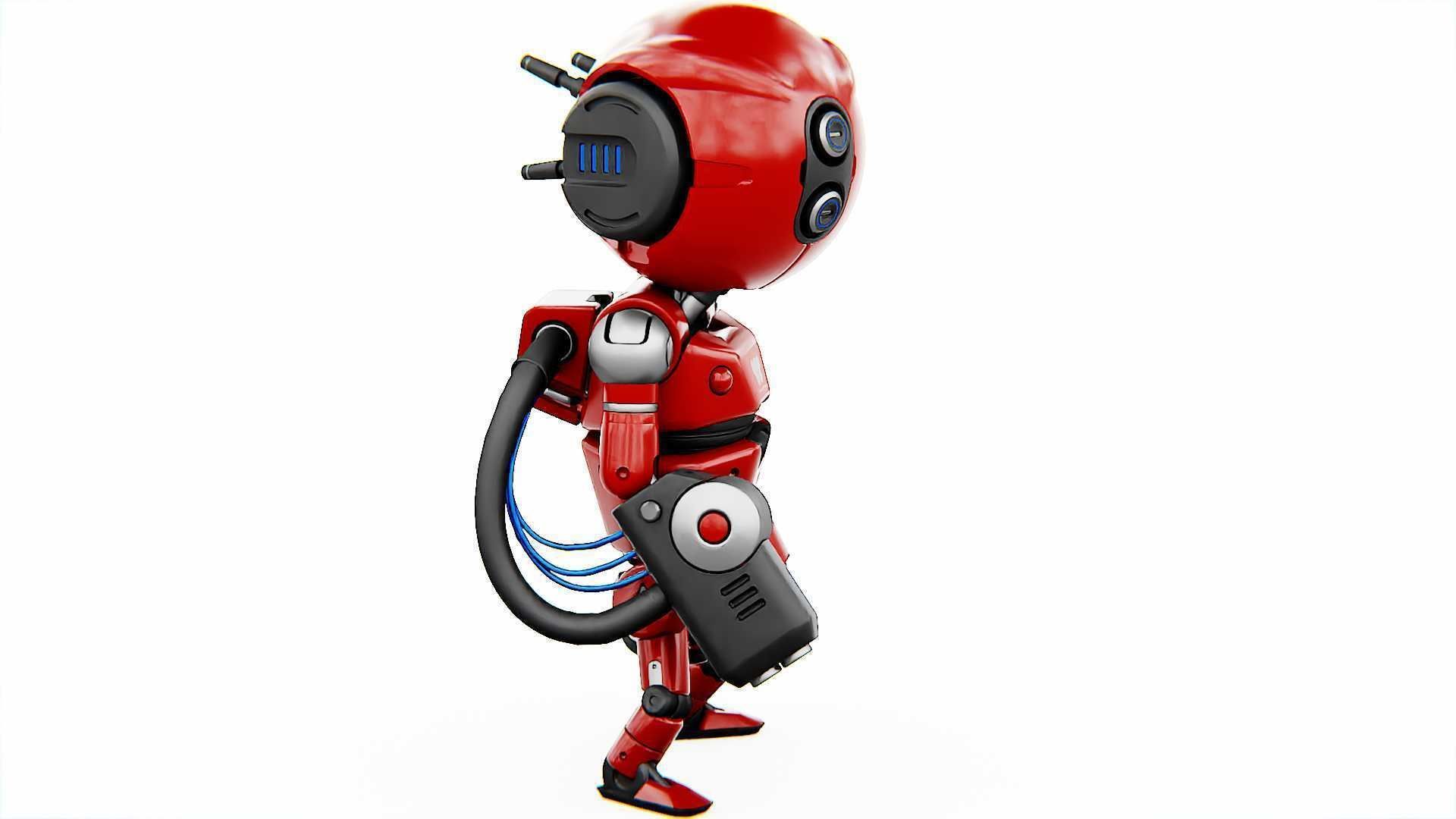 INDUSTRIAL BOT V-2  RIGGED 3D model_9